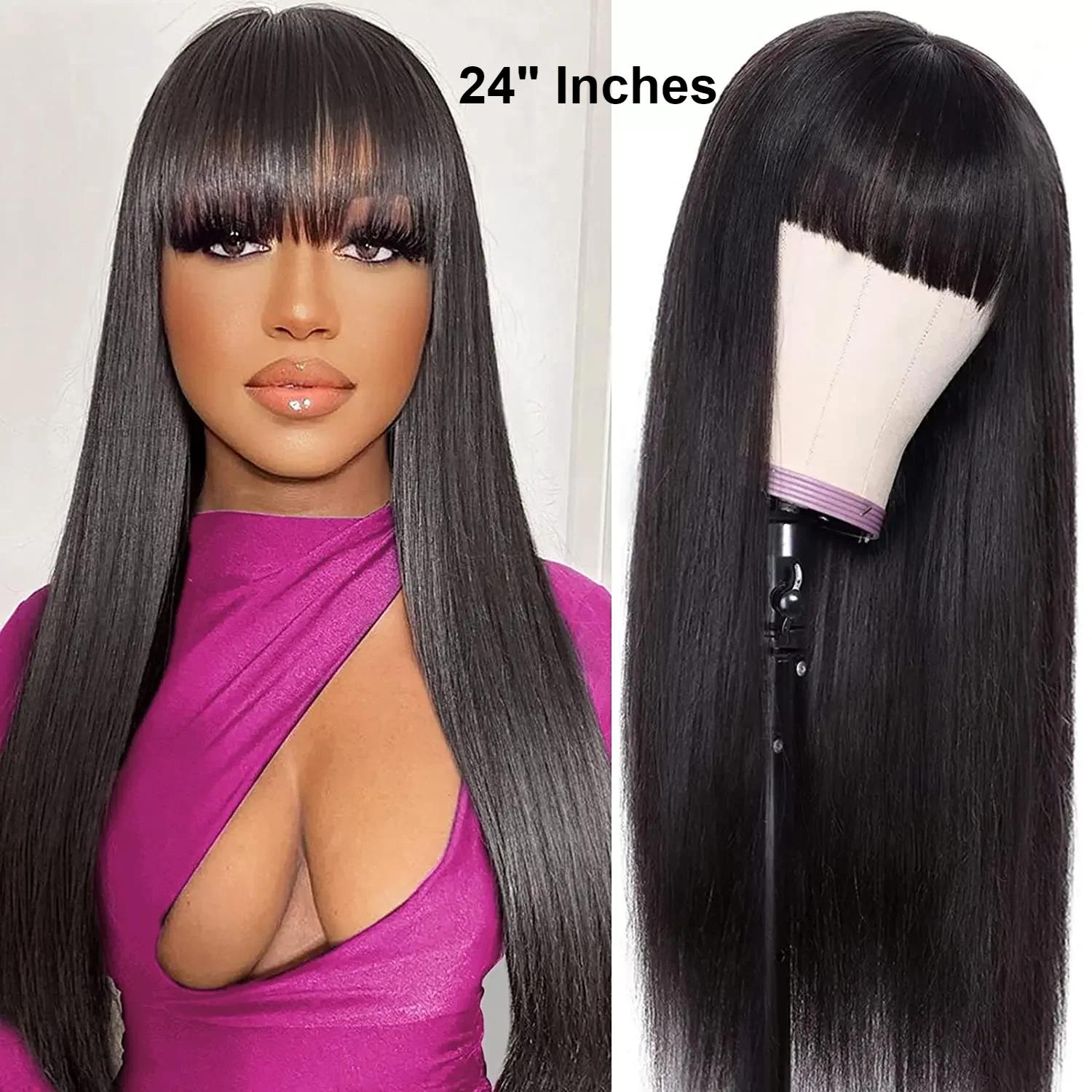 Vietnamese Bang Straight Full Wig with Bang