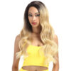 Ombre Long Body Wave Lace Synthetic Hair Wig